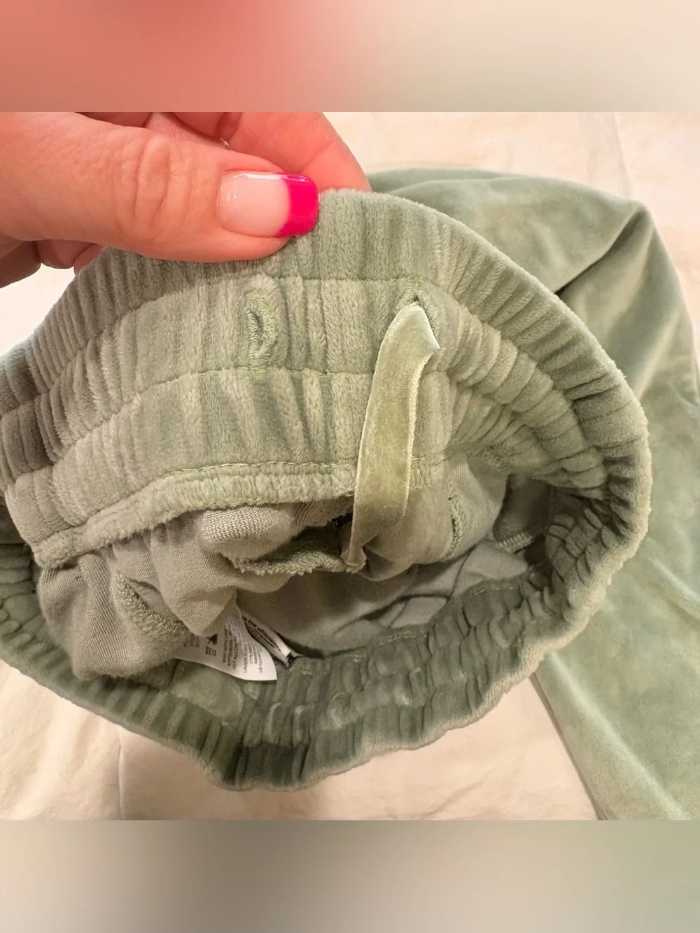Nike Velour Joggers Youth Large Fits XS Women Sage Green Luxe